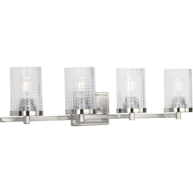 Éclairage pour meuble-lavabo 4 lumières Avni, Nickel brossé
