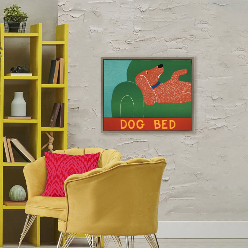 Dog Bed Couch Floating Frame, design by Stephen Huneck, Montalcino Elm Floater Frame, 25" H x 31" W