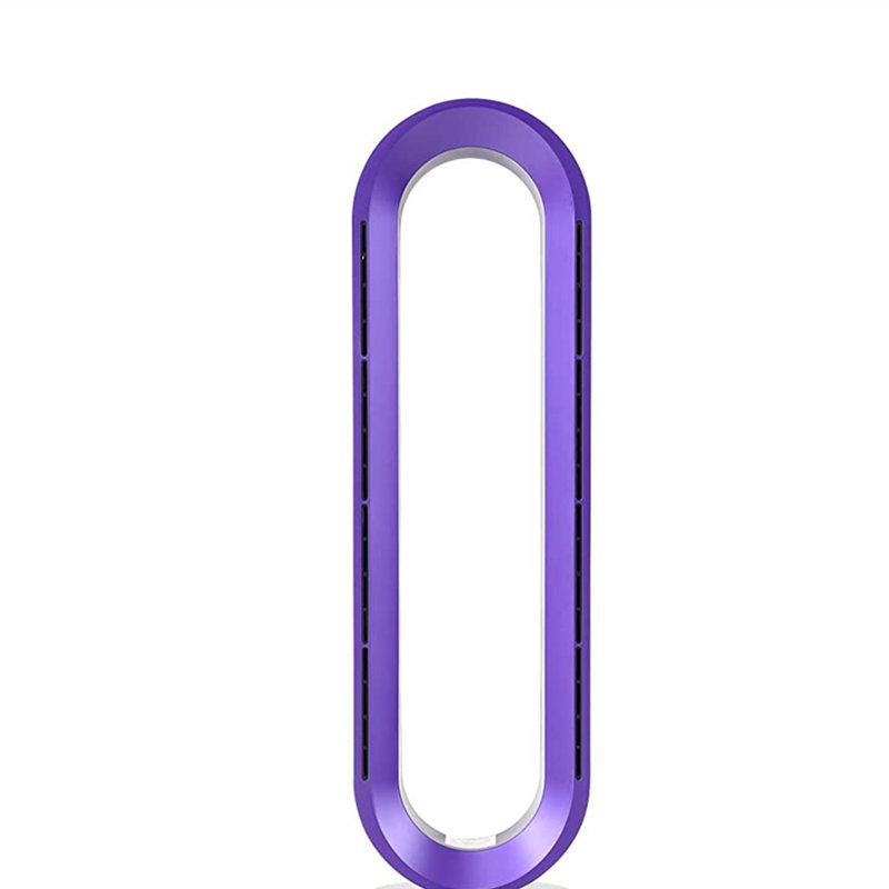 32" Purple Space Heater Bladeless Tower Fan With Remote Control, Purple