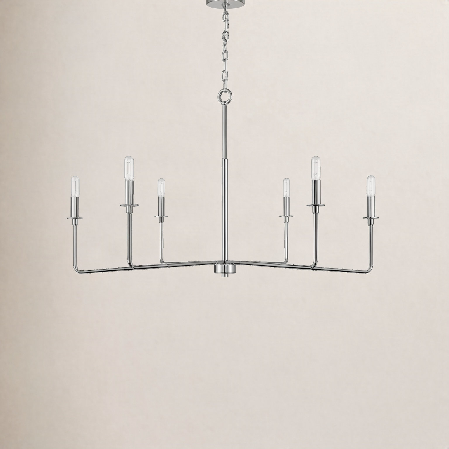 Alysa 6-Light Chandelier, Polished Nickel