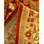 Tapis orange / rouge / ivoire en laine noué à la main de conception unique 5 pi 2 po x 8 pi 10 po New Age