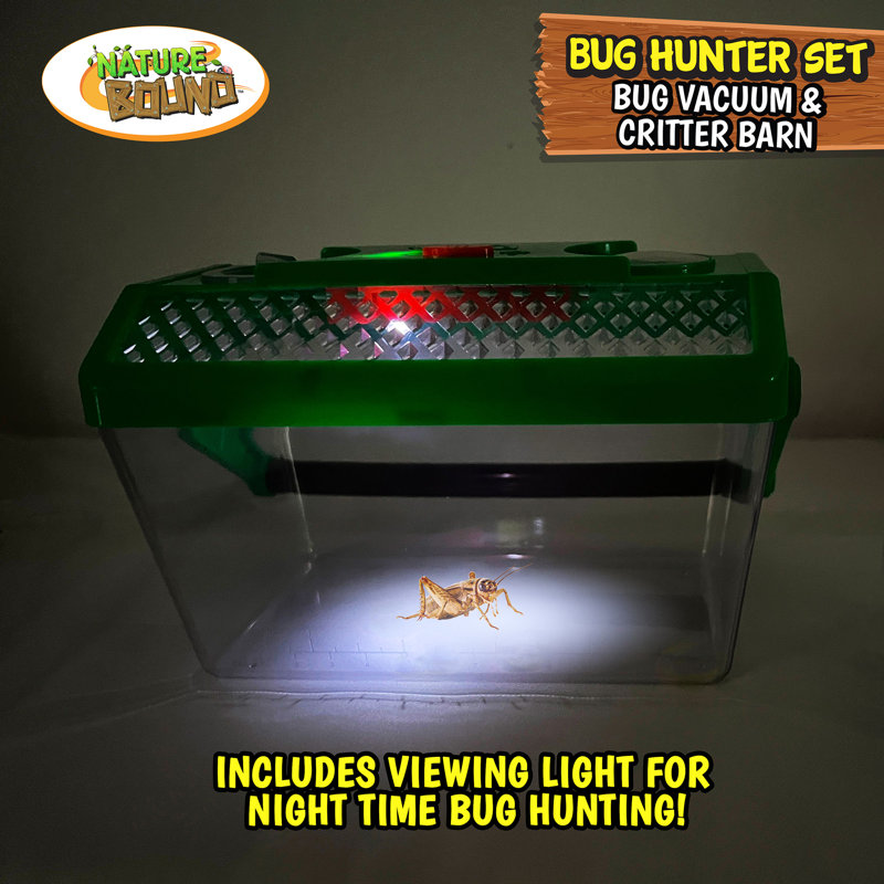 Nature Bound: Ensemble de chasseurs d'insectes - Aspirateur d'insectes et grange bestiole - Style moderne, Habitat lumineux à DEL, Catch-View-Magnifier, Jouet pour enfants, enfants de 3 ans et plus