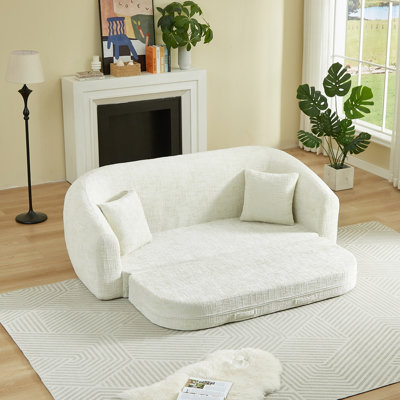 Fauteuil inclinable convertible incurvé de 87 po