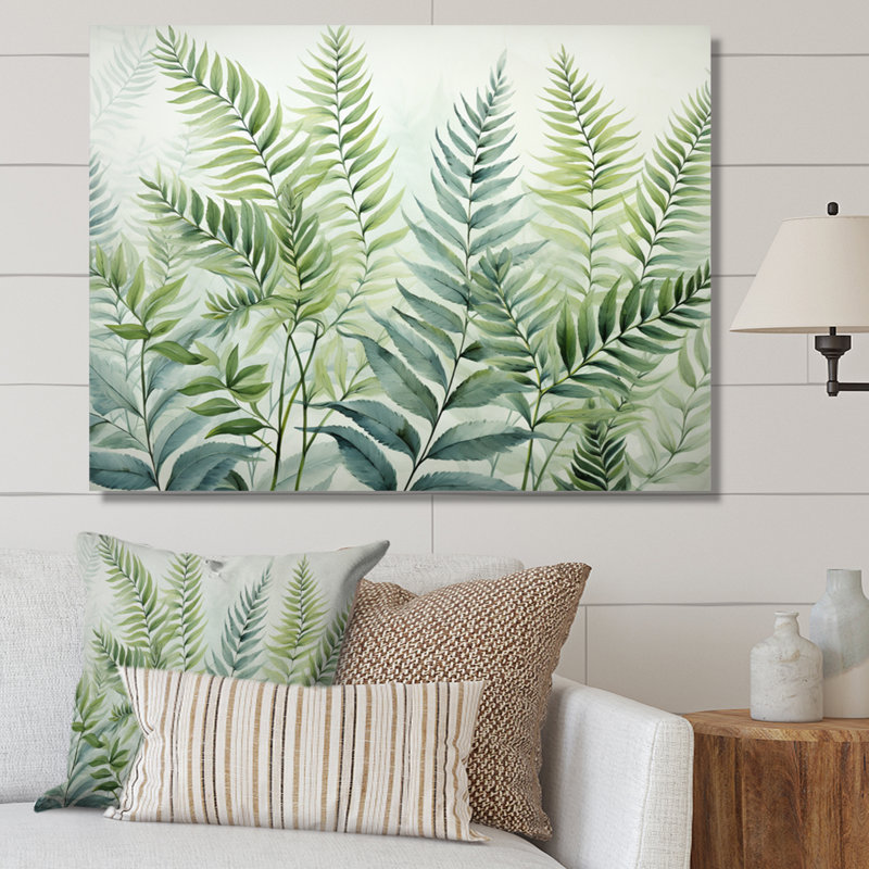 " Ferns Enchanting Ferns III ", H 16 po x l 32 po x P 1 po, Toile tendue