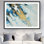 Marbre bleu et or - reproduction encadrée moderne pour le décor de la chambre à coucher
