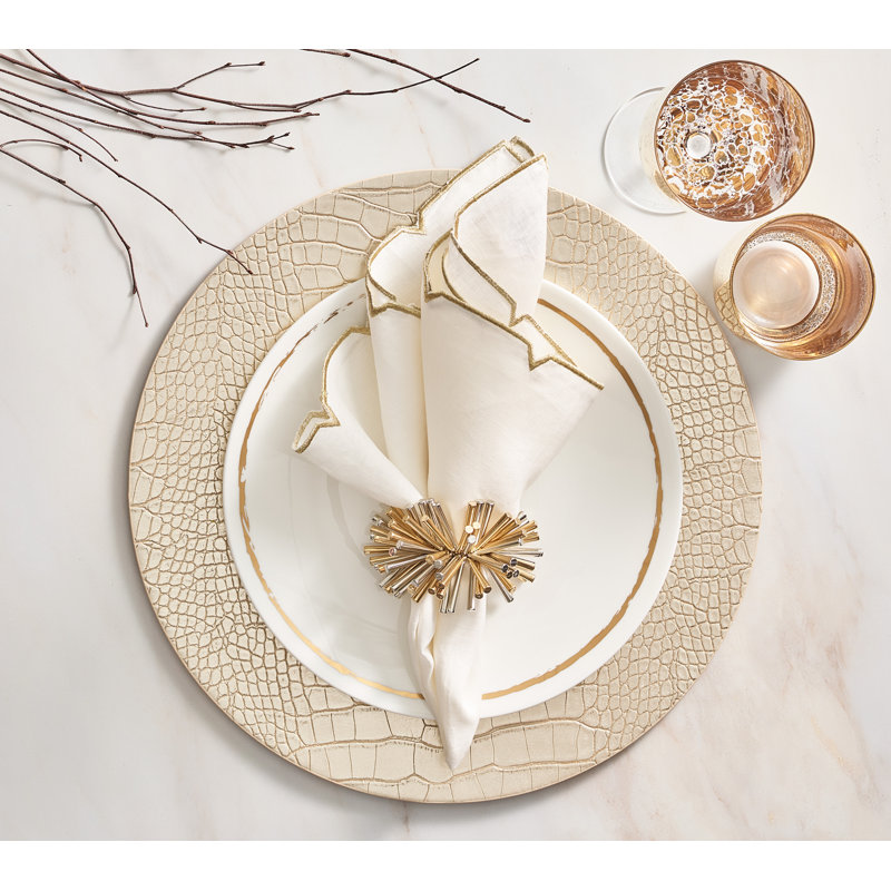 Croco Fringe Napkin Ring