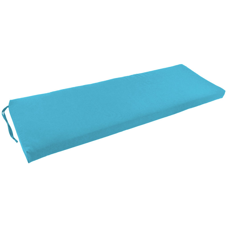 Outdoor 3'' Seat Cushion, Aqua Blue, 45" W x 19" D