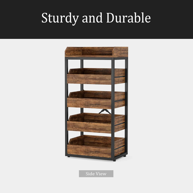 Organisateur de collations, support de panier à vin, support de rangement en bois