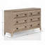 Commode à 6 tiroirs, finition sable moderne