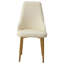 Chaises de salle à manger en cuir d'unité centrale (2), blanc avec des pieds en métal luxueux, confortable pour le salon et la cuisine (2 pièces), ergonomique solide
