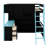 Wood Loft Bed With Desk, Ample Storage Space And Light-2029505973