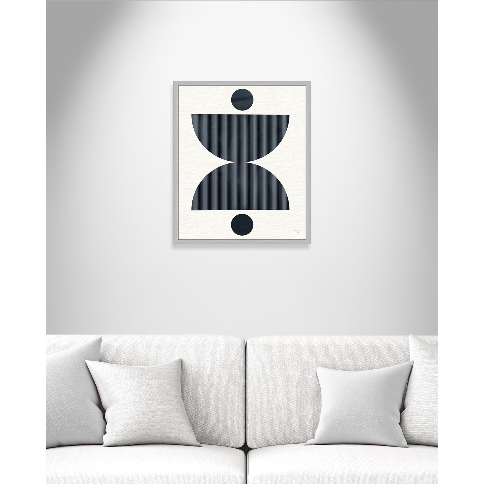 Eclipse II Print by Susan Jill, Matte Silver Framed, 25.5" H x 21.5" W x 0.75" D