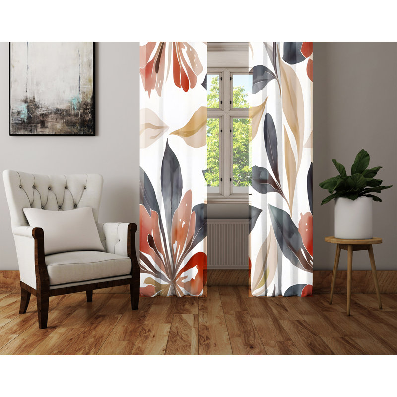Balkin Semi Sheer Curtain Pair, 40" W x 61" L