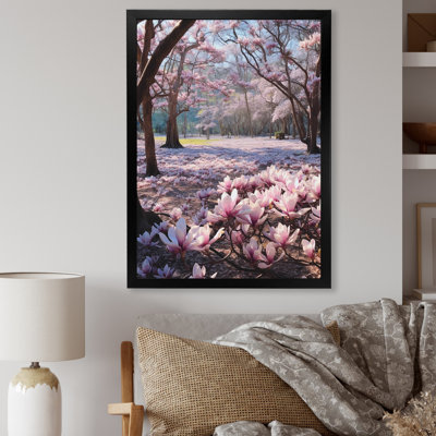 Magnolias roses, photo I sur toile