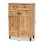 Aadhiran 1-Drawer Shoe Storage Cabinet in Oak Brown Finished Wood, 45.1'' H X 30.6'' W X 15'' D
