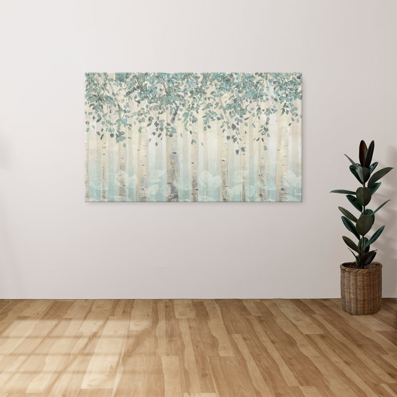 «Dream Forest I Silver Leaves» par James Wiens, reproduction sur toile, H 28 po x l 48 po
