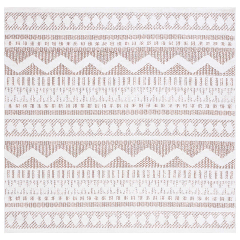 Tapis géométrique Delmontez Performance, Carré 6 pi 7 po
