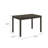 Muly Dining Table, 43 Inch Rectangular Top, Gray-Brown Wood Legs