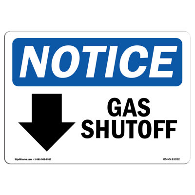 Notice - Gas Shutoff Sign