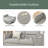 Loveseats Sofa Bed With Pull-Out Bed,Adjsutable Back And Two Arm Pocket-444652401