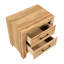 2, table de chevet rustique, finition naturelle, poignées en nickel noir, patins, stratifié, aucun assemblage requis, 2 tiroirs de chambre à coucher, style, poignées, protection en stratifié centrale en métal,