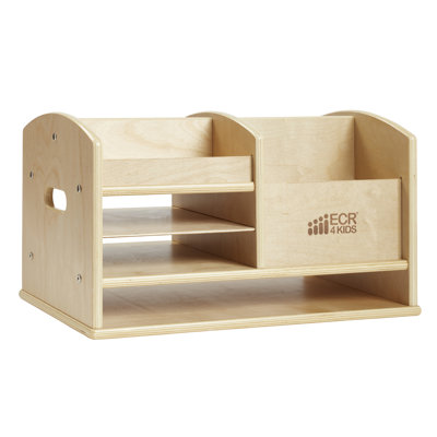 ECR4Kids Wooden Tabletop Supplies Storage Center Caddy, Classroom Essentials