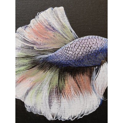 Magnifique poisson Betta | Acrylique sur toile | Œuvre d'art par Shankar