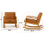 29″ Auburn Lounge Modern Leather Rocking Chair – Light Brown Upholstery with Solid Oak Frame