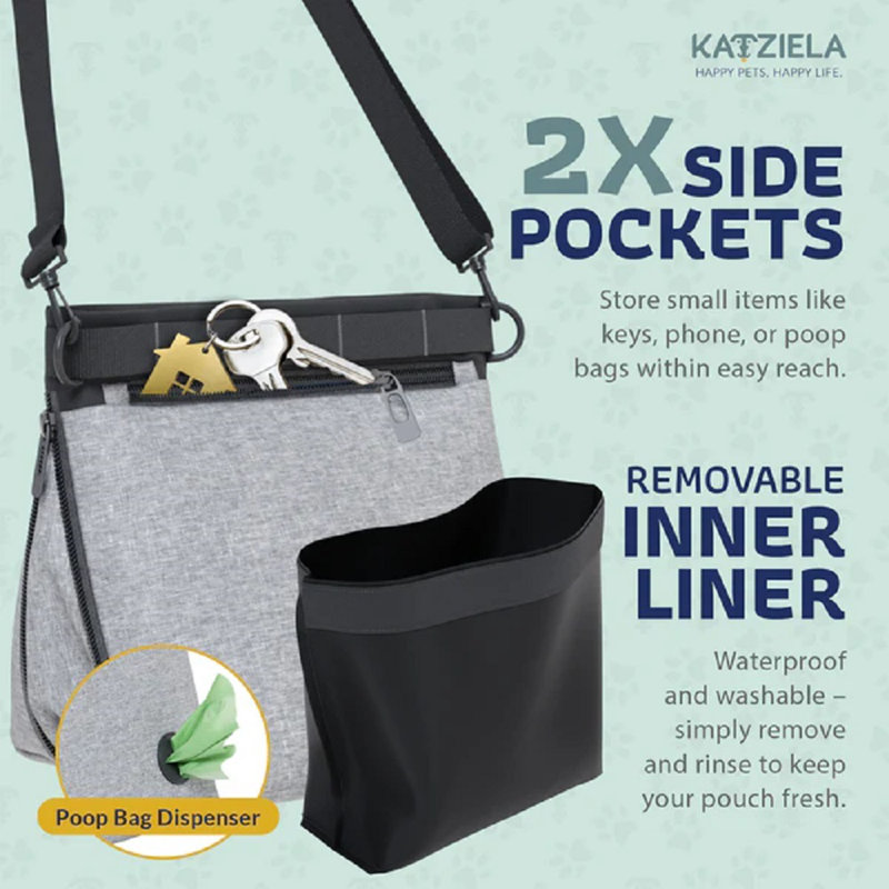Pochette à gâterie pour animaux Katziela, Gris