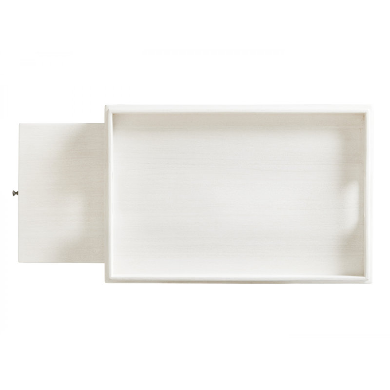 Shell White Mahogany Rectangular End Table