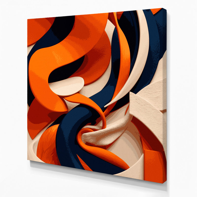 "Abstract Shapes" 68, art mural sur toile brune, H 12 po x l 12 po