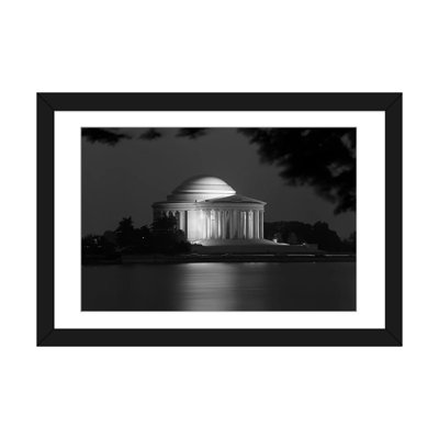 «1960s Washington DC Jefferson Memorial at Night», reproduction de photo sur toile tendue