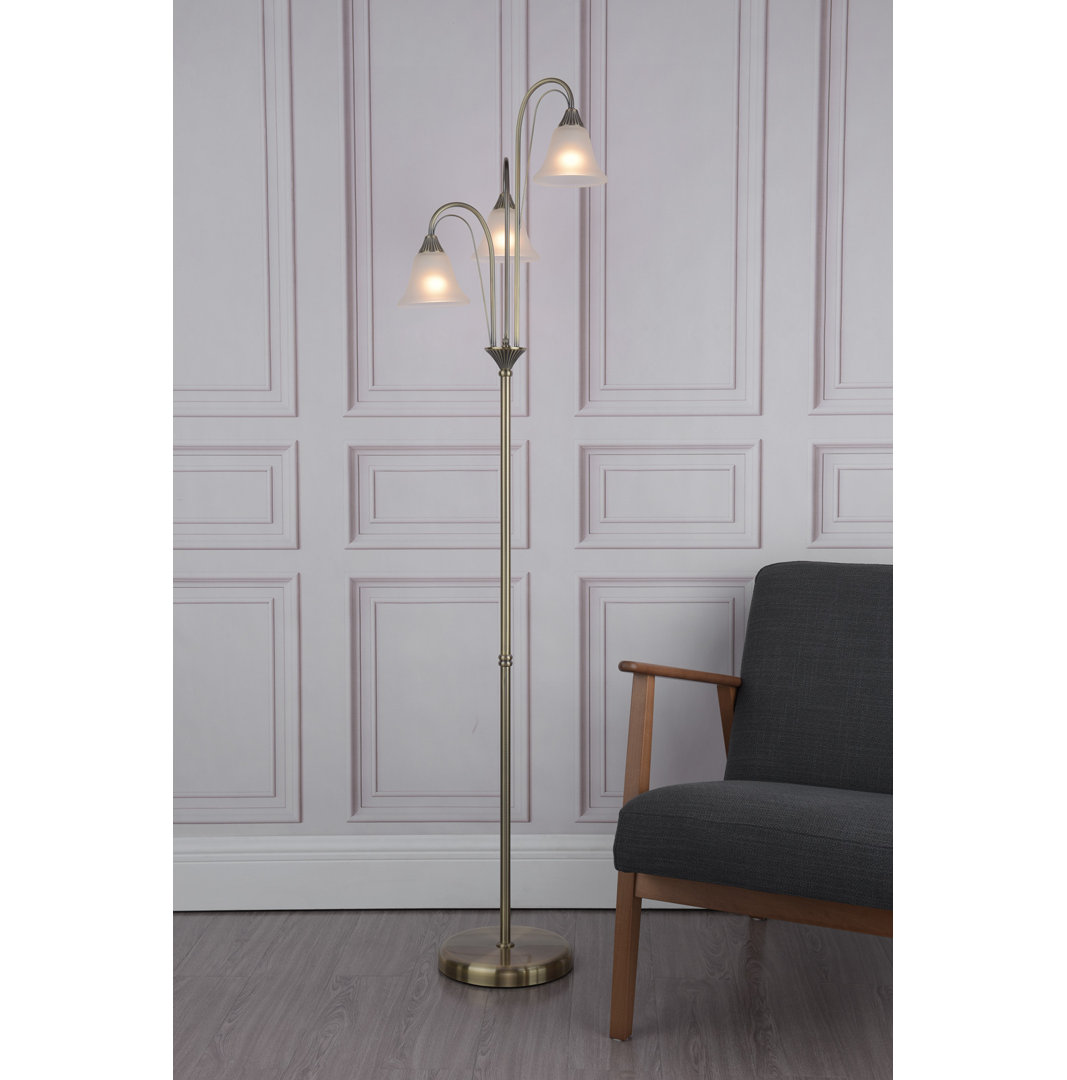 Amato 166cm Antique Brass Traditional Floor Lamp