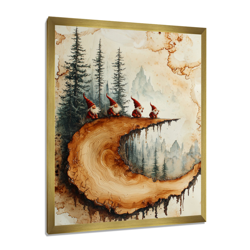 Gerbrich - Abstract Wall Art, 20" H x 12" W, Single Picture Framed Print, Gold