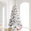 Vickerman 7.5'' X 49" Flocked Atka Pine Artificial Christmas Tree, 3Mm LED Color Changing Lights-58163934