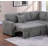 Modern Style Soft Textured 3Pc Convertible Sectional Reversible Storage Pull Out Bed USB Port Smoke Finish Primary Living Room Pillow Included-488598053