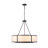 6-Light Fabric Drum Chandelier