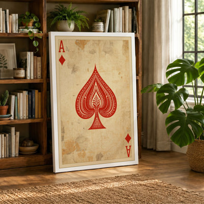 Ace of Spades Vintage - Wrapped Canvas