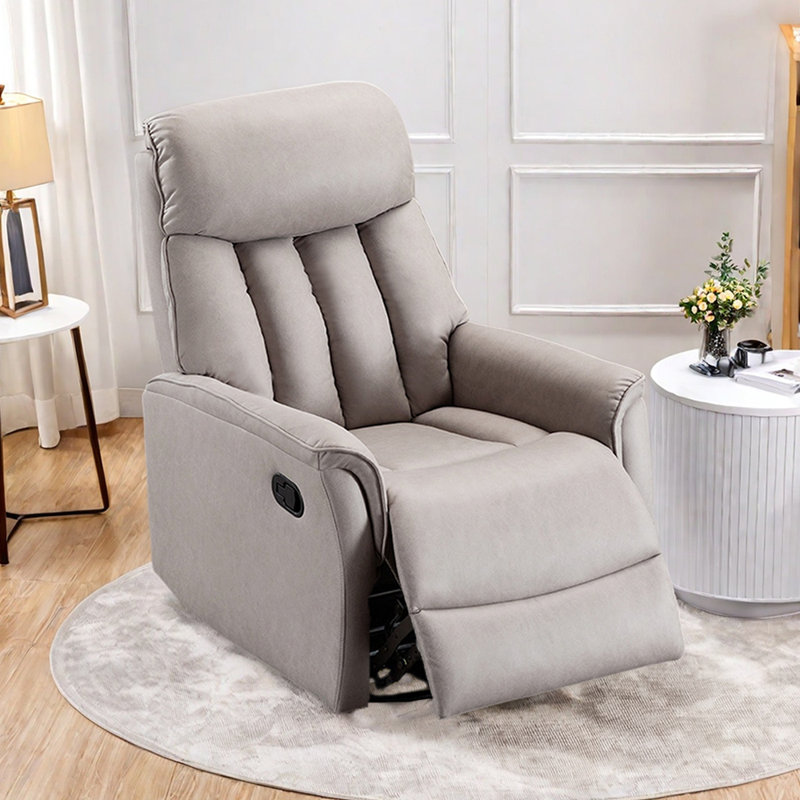Fauteuil inclinable moderne, multifonctionnel et ergonomique, Beige gris