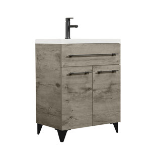LUXO MARBRE - BEIGE V2516 Free-standing melamine vanity, including sink