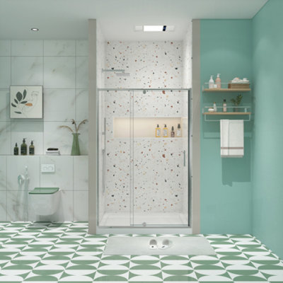 38-42" W x 71" H Piovt Swing Glass Shower Door