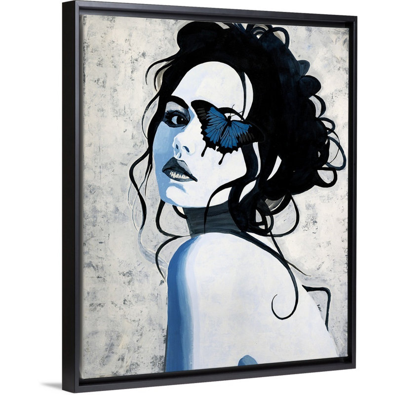 « car pirate », peinture sur toile, Cadre flottant noir, H 15,7 po x l 12,7 po x P 1,75 po