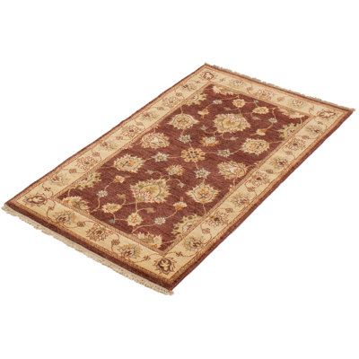 Tapis de bois one-of-kind-noué la 2010 chobi brun/beige 3 pi x 5 pi 3 po Eringate