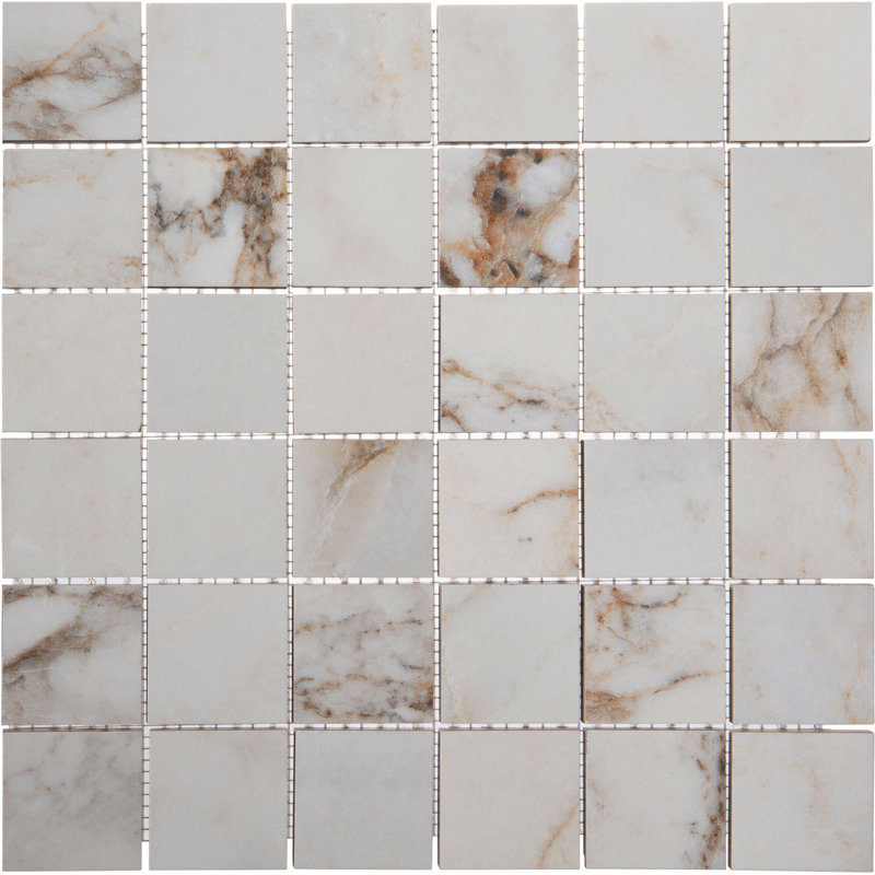 Venataro 2 po x 2 po Carrelage mosaïque en pierre naturelle polie / marbre, Amoria