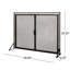 Pare-étincelles robuste en fer mat - H 30,07 po x l 39,77 po, cadre de protection fiable avec cadre noir, l 39,77 po, H 30,07 po