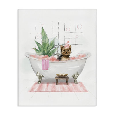 Art mural sur toile Glam Pup in Tub par Ziwei Li bp-865_CN