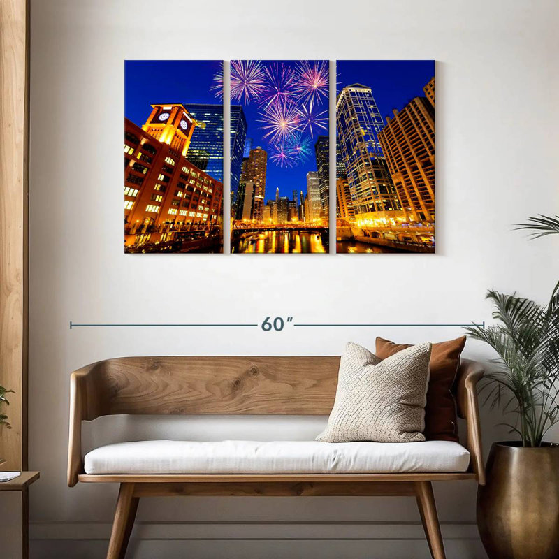 Nicci Chicago Sky Lights, H 28 po x l 45 po