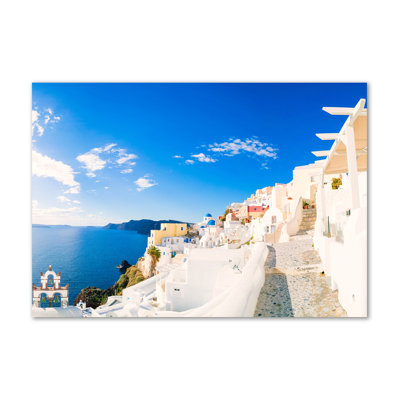 Santorini Greece - Wrapped Canvas Print