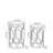 Mel Glass Top Frame Nesting Tables