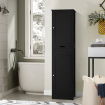 Oak Linen Cabinet - Atlanta 39'' Bathroom Storage - VanitySale